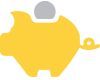 Icon for finanical planning ith piggy bank